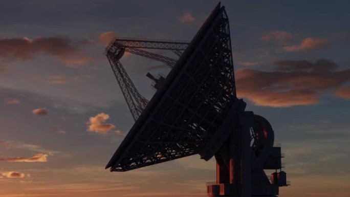 在黑暗中超大型阵列射电望远镜的无线电天线碟形