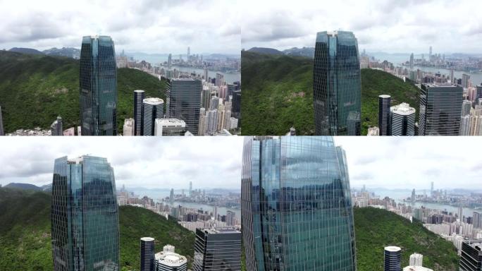 现代办公楼的外部香港九龙山高楼大厦高楼玻