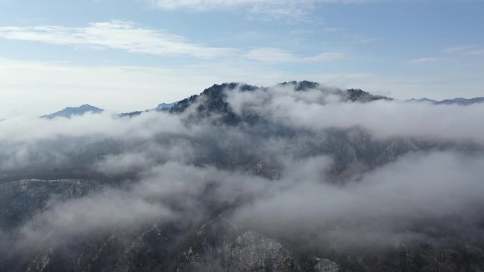 航拍秦岭山脉