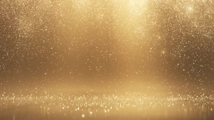 明亮的金雨-循环背景动画-圣诞节、颁奖、庆祝、成功、闪光