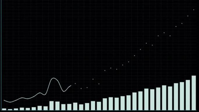 数据增长线图涨跌走势商务