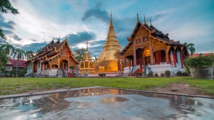 日夜流逝清迈Wat phra叹息地标著名景点