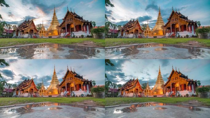 日夜流逝清迈Wat phra叹息地标著名景点
