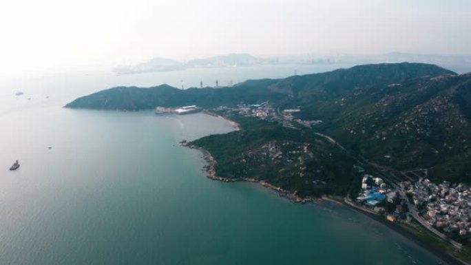 香港屯门龙鼓滩无人机视图