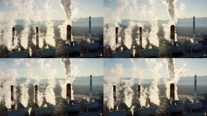 烟雾，炼油厂排放温室气体