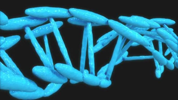 人类DNA链的数字增强视频片段