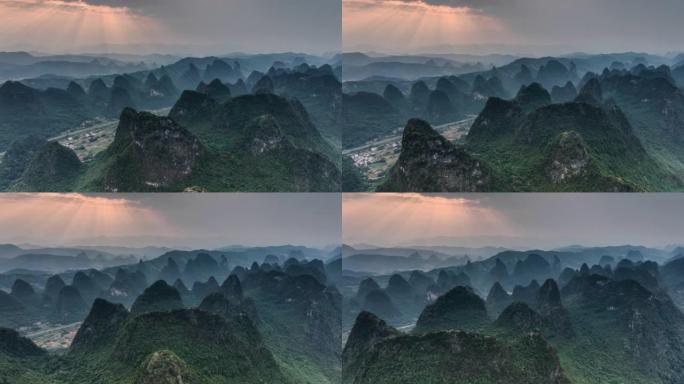 桂林山水的阴沉气息
