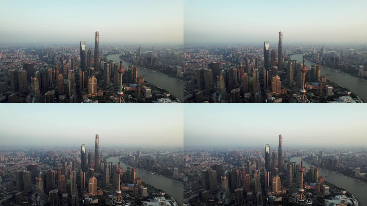 上海天际线鸟瞰图宣传片实拍视频素材