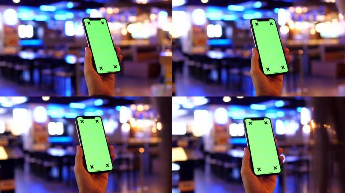 手显示手机绿屏绿布跟踪绿幕抠图后期抠像