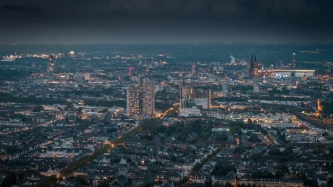 德国科隆的城市景观-空中拍摄