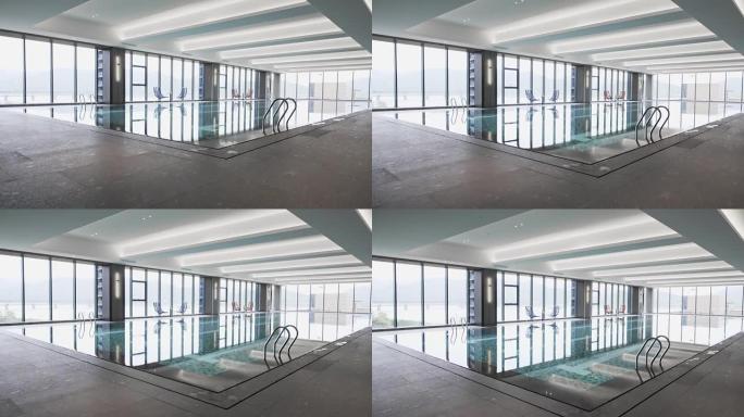 室内游泳池躺椅玻璃高端