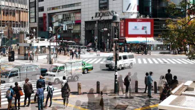 涩谷十字路口涩谷十字路口延时涩谷人流延时