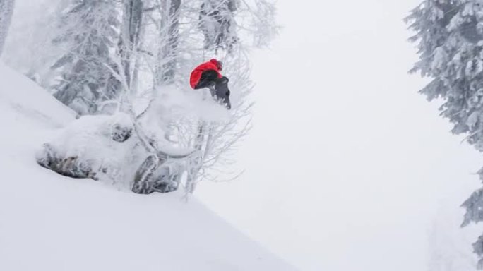 极端冬季天气条件下的滑雪板