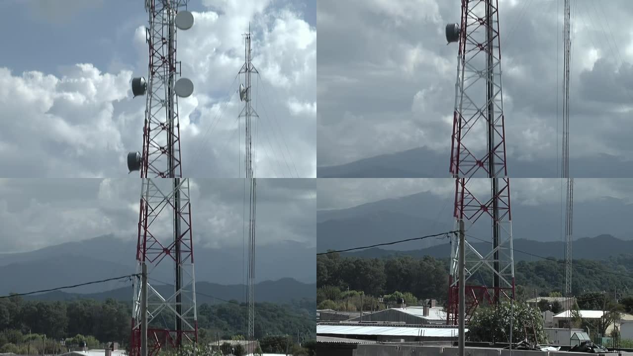 阿根廷胡胡伊省Humahuaca的一座通信天线塔。