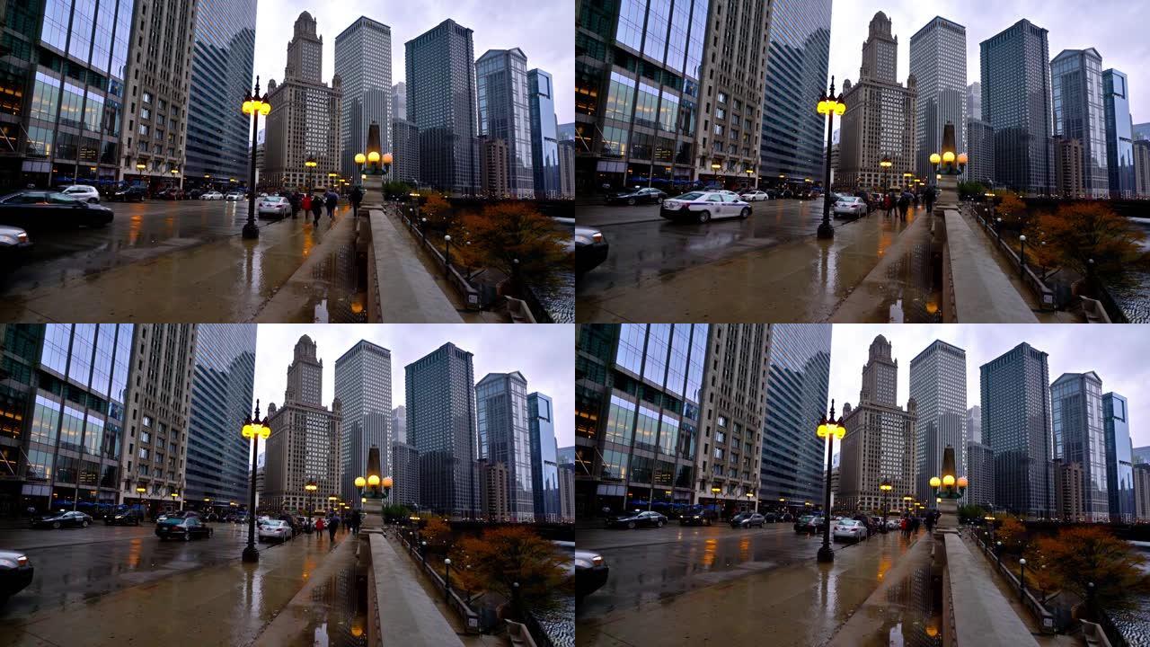 早上好。芝加哥。市中心