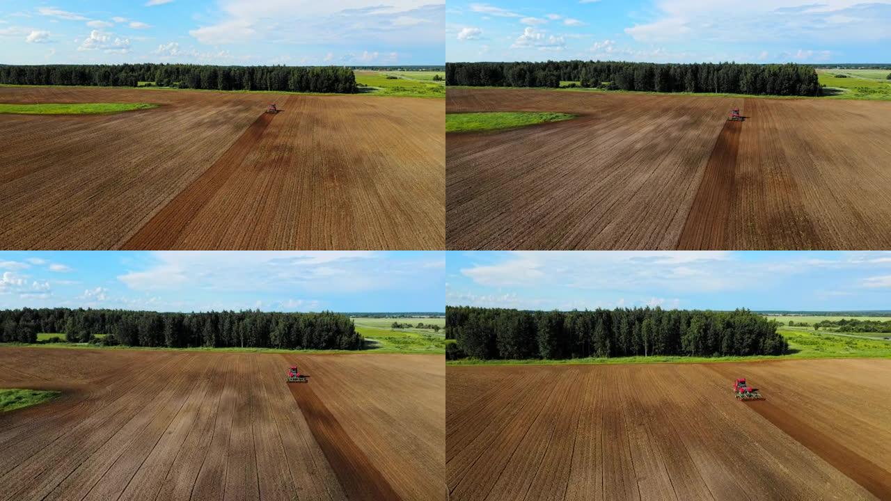 土壤栽培航拍视频三农业农田园耕地种植大米