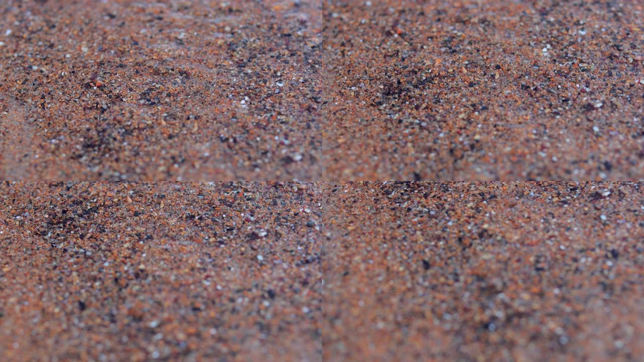 沙滩流沙红色沙石沙粒砂砾