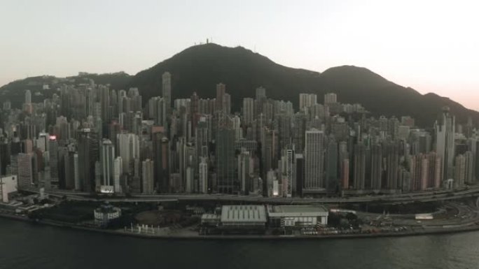 中国香港的无人机视图