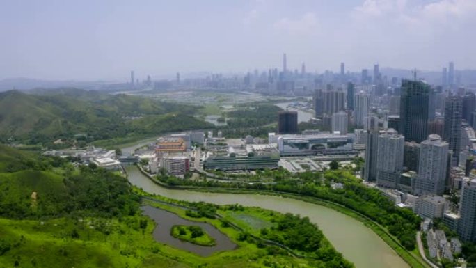中国香港深圳罗湖的天际线景观