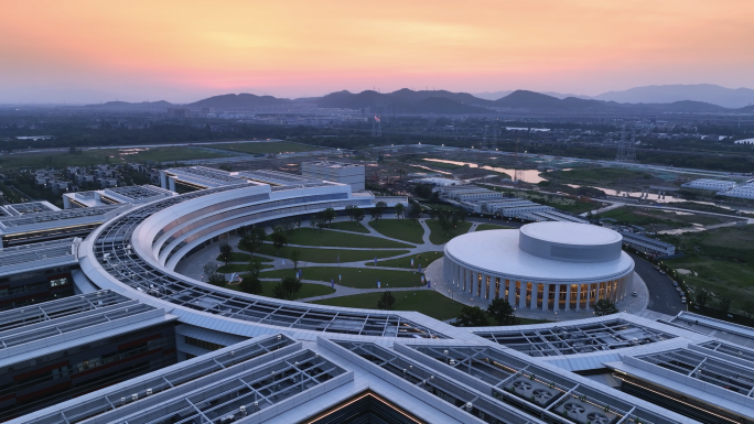 杭州西湖大学云谷校区夜景素材