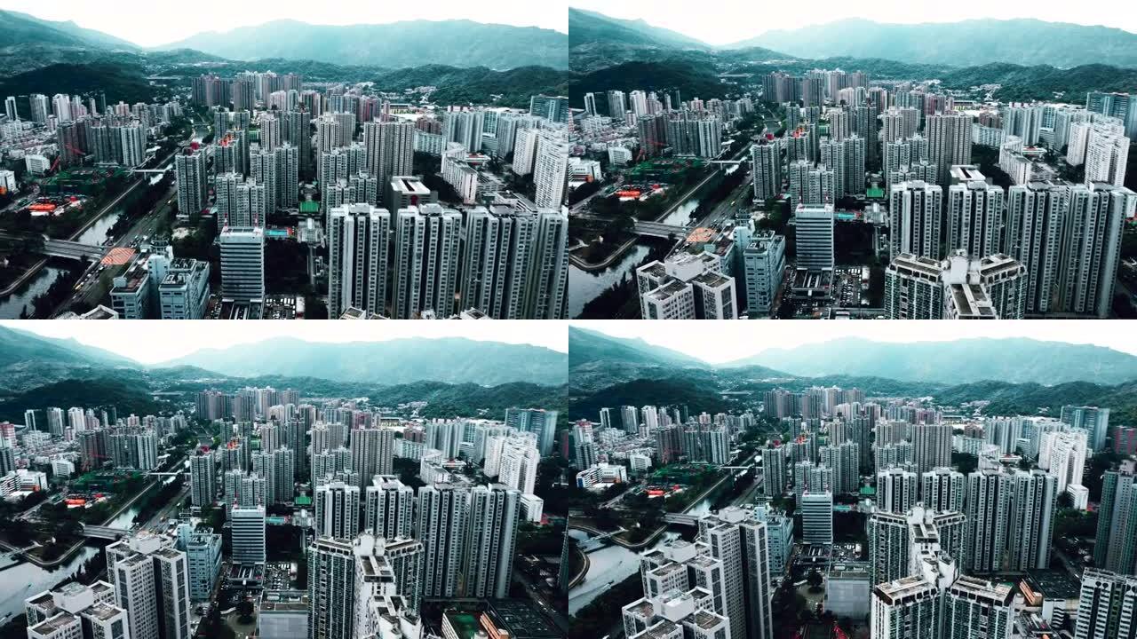 香港的公寓景观城市风光航拍城市建设城市发