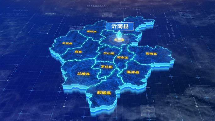 临沂市沂南县蓝色三维科技区位地图