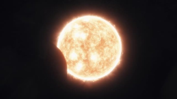 日食-月球的首次接触
