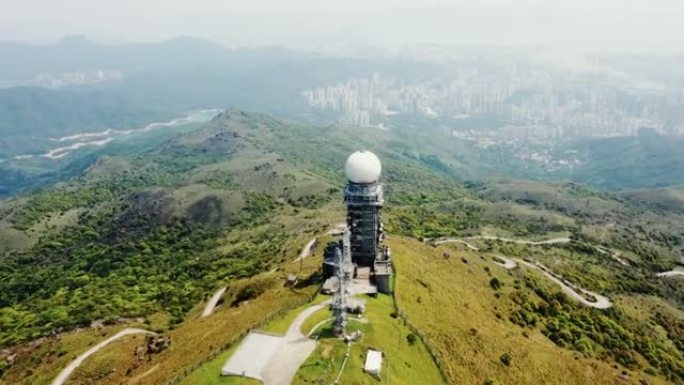 香港大帽山雷达站高科技高精尖视频素材