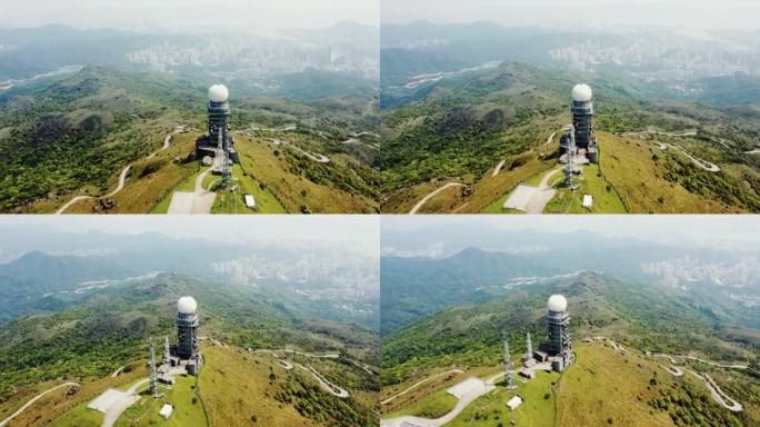 香港大帽山雷达站高科技高精尖视频素材