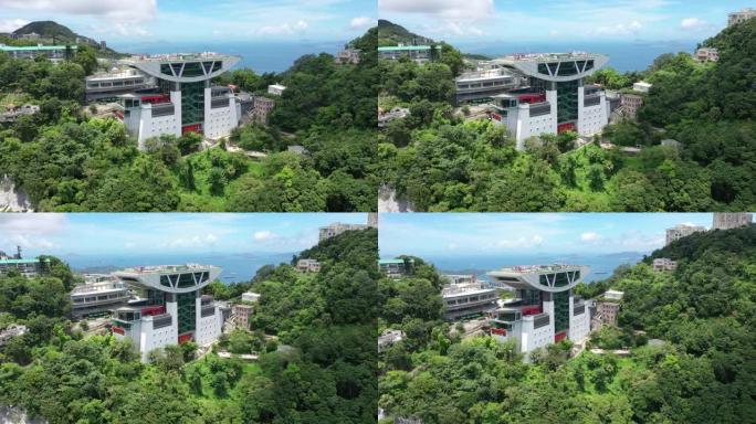 香港维多利亚山顶大厦无人机景观