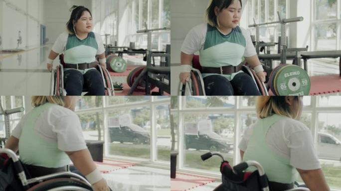 坐轮椅的亚洲女运动员