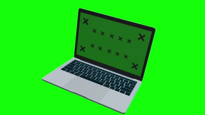 绿色屏幕4k视频笔记本电脑 (笔记本电脑)