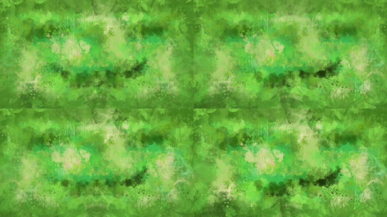 绿色水彩背景出现在alpha通道上。