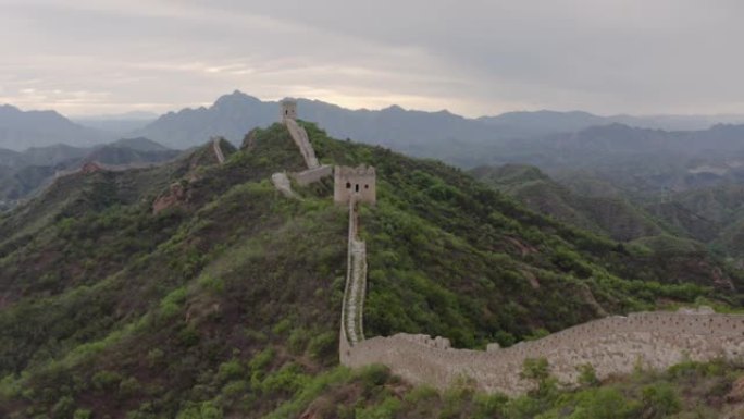 中国的长城航拍万里长城墙古代建筑中国五千