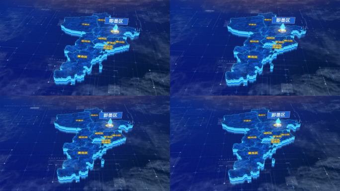 青岛市即墨区蓝色三维科技区位地图