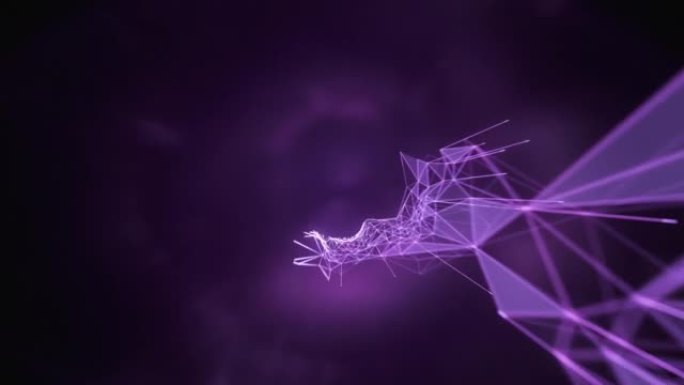 飞越新兴线框隧道-可循环，紫色版本-技术，创新，计算机网络