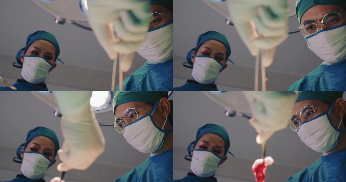 外科医生在手术室进行手术