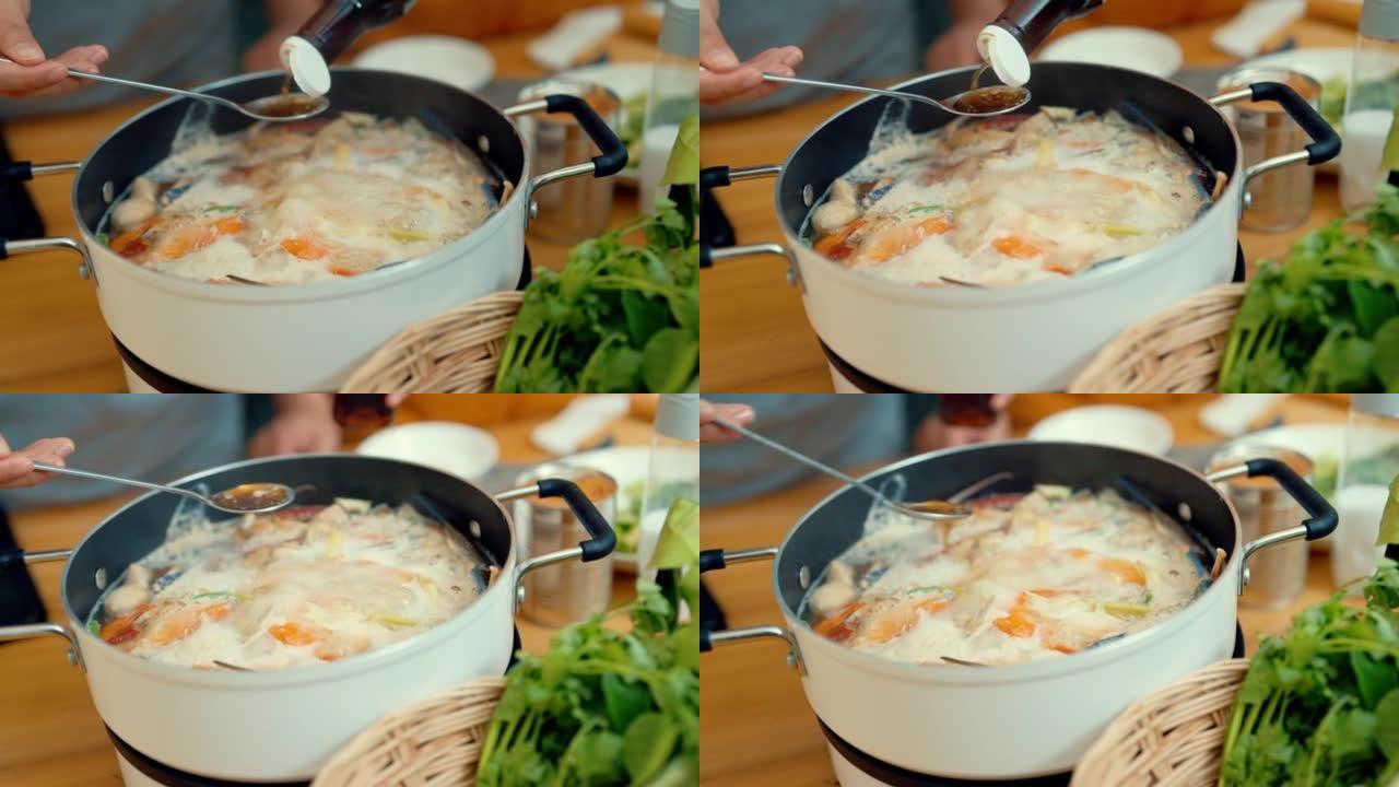 夫妻在Youtube视频上互相帮助烹饪食谱。