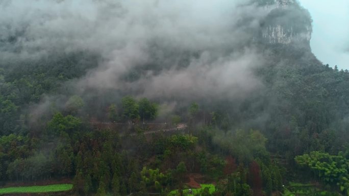 矮寨大桥德夯大峡谷云海航拍01