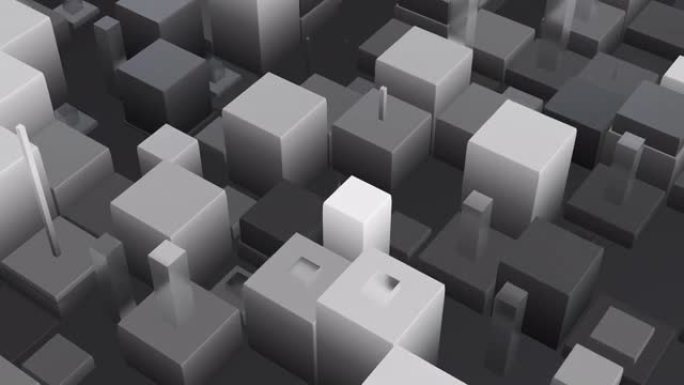 抽象立方体形状，动画盒子背景