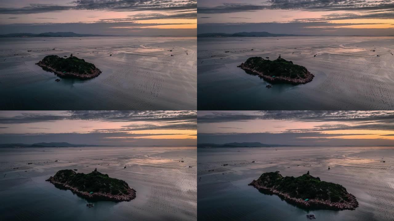 广东岛美丽的日出夕阳海上