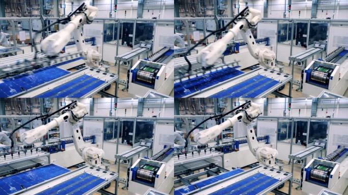 机器人机器正在重新定位太阳能模块