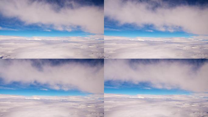 在云层中飞翔云层之上白云客机窗外