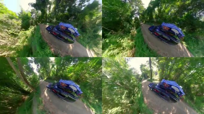 VR 360 4wd汽车驶入丛林冒险