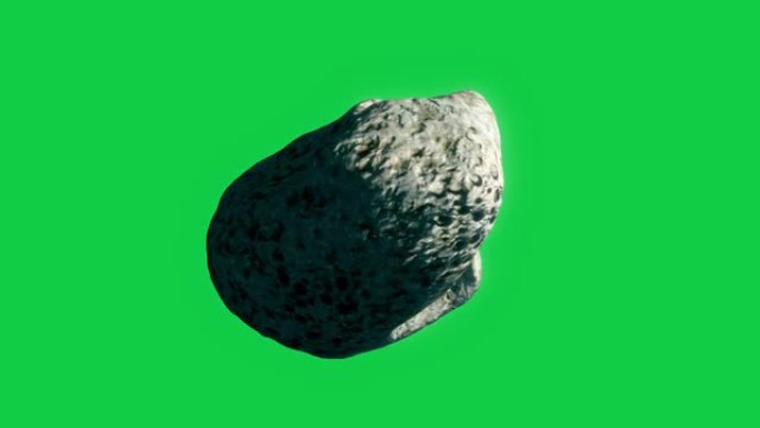 绿色屏幕4上无缝循环的太空小行星VFX元素