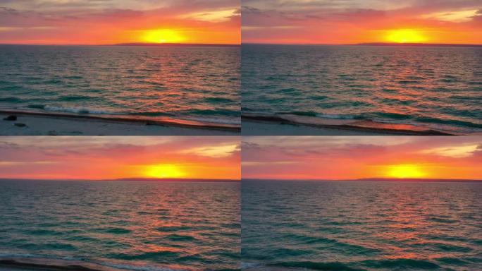 日落时的海平面令人着迷