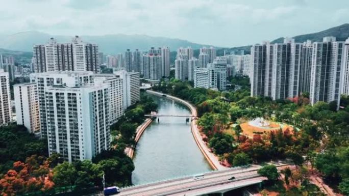 香港的公寓景观城市风光航拍城市建设城市发