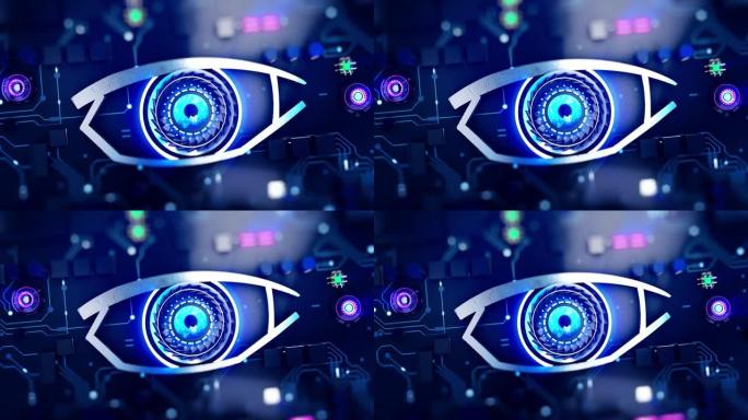 4K 3D数字机器人眼睛-缩小