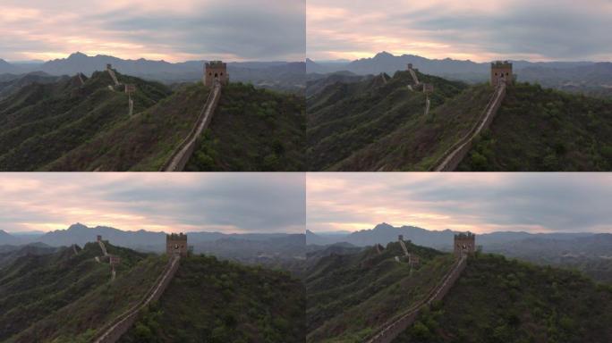 鸟瞰图中国长城视频素材古长城航拍大好河山