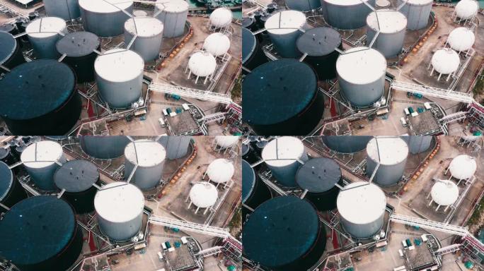 鸟瞰式炼油厂化工企业地球能源资源